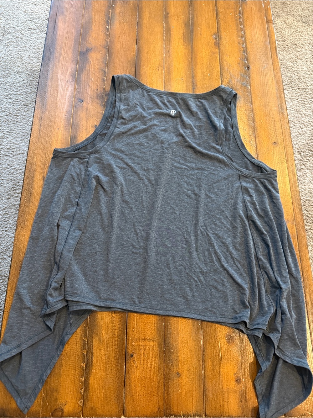 lululemon athletica Charcoal Gray Layered Sleeveless Tank